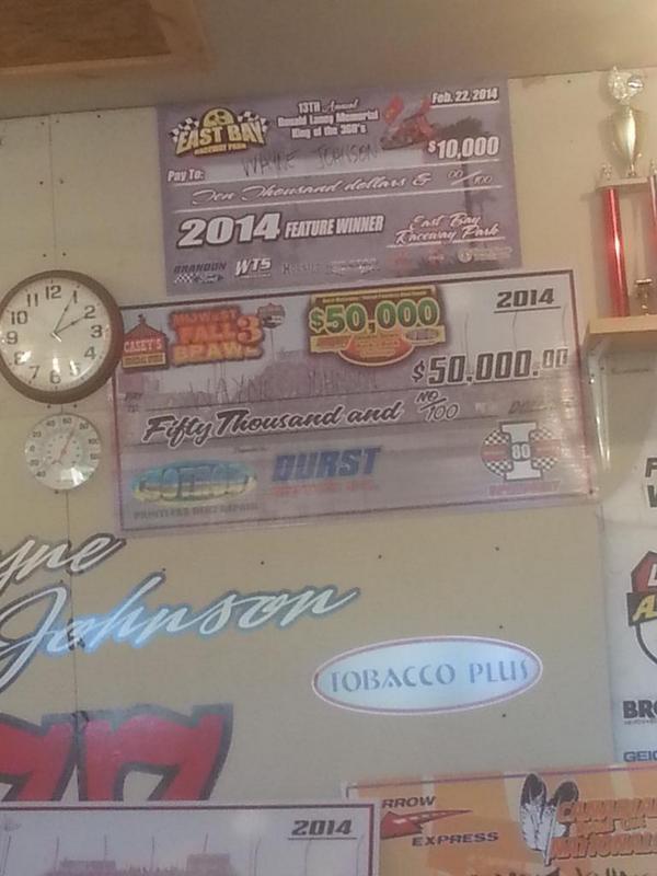 nelson_conner32's tweet image. The check in its new home!  @I80Speedway @LucasOilASCS