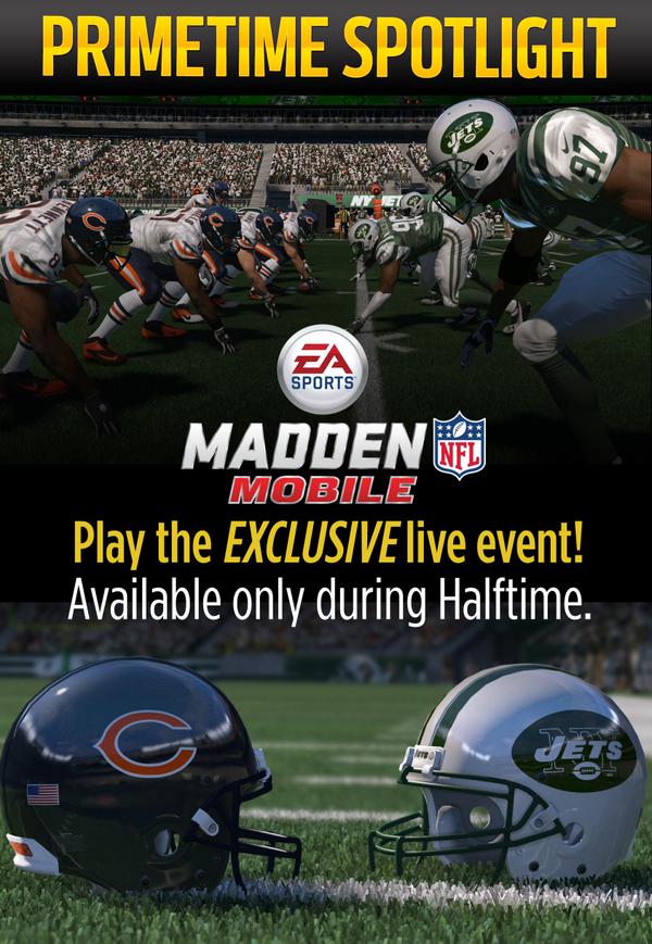 EAMaddenMobile's tweet photo. Are you ready for some football?! #PrimetimeSpotlight http://t.co/pA6AgGqQAa