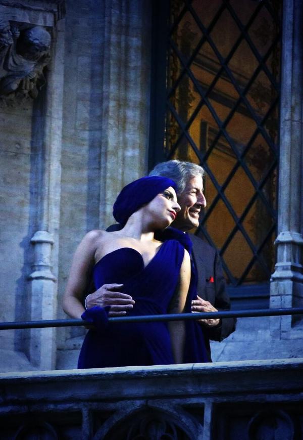 ladygaga's tweet photo. IN ONE HOUR #CheekToCheek will be released in US, Canada &amp; Mexico! Pop some champagne and get ready to swing! 🎷❤️ http://t.co/P7P6HUKIND