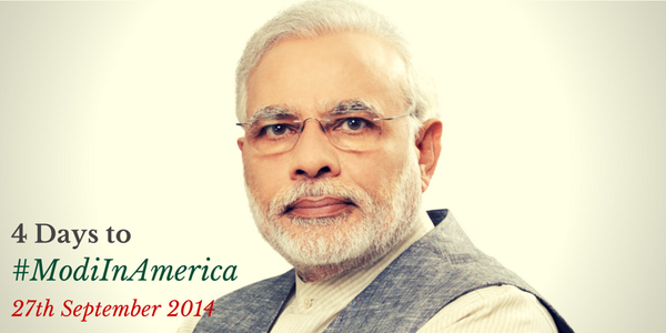 pmvisit's tweet photo. 4 Days to #ModiInAmerica, Join us to welcome Prime Minister @narendramodi http://t.co/7yOwTRfm30