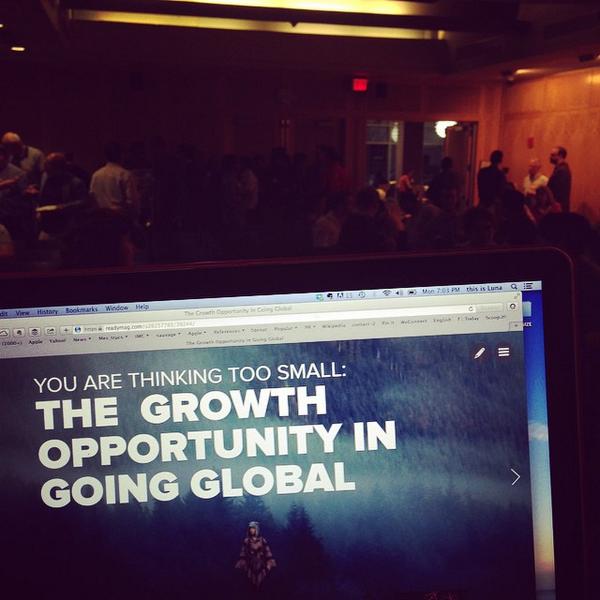 misslunavega's tweet photo. Ready, set, go... Presenting at #princetontechmeetup #globalbiz http://t.co/4ssDX8AjwT