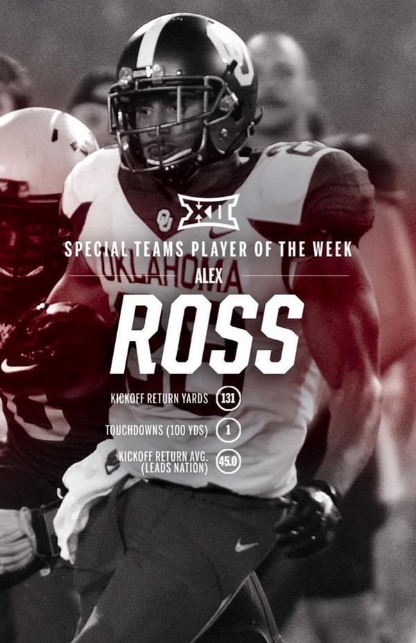 OKSportsDotCom's tweet photo. Sooner backs deeper than any in recent years: "@OU_CoachStoops: Congrats @TheALexRoss @samajp32! Proud of you both! http://t.co/tuRz7ZbPVc”