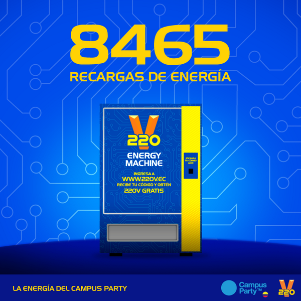 220voficial's tweet photo. ¡Está comprobado! La energía fue crucial para los campuseros en la 4ta. edición del @cpquito. #220VEnergyMachine http://t.co/bEkCMrqsVt