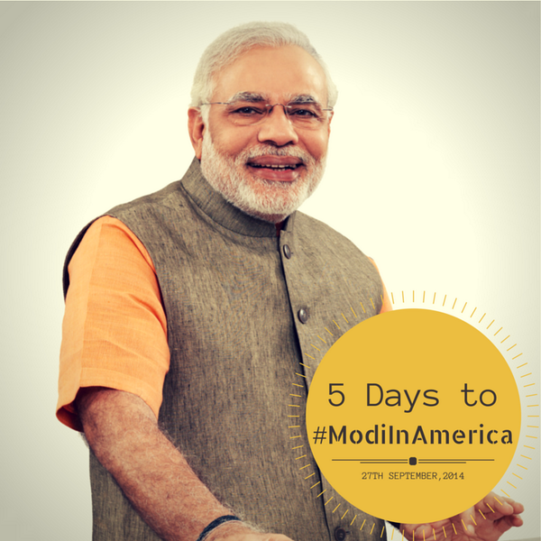 pmvisit's tweet photo. 5 Days to #ModiInAmerica, Join us to welcome Prime Minister @narendramodi http://t.co/LJuplq660a