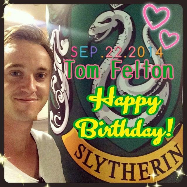Happy Birthday Tom Felton!
Im sorry one day late.
Please try work hard from now on!
I love you forever. 