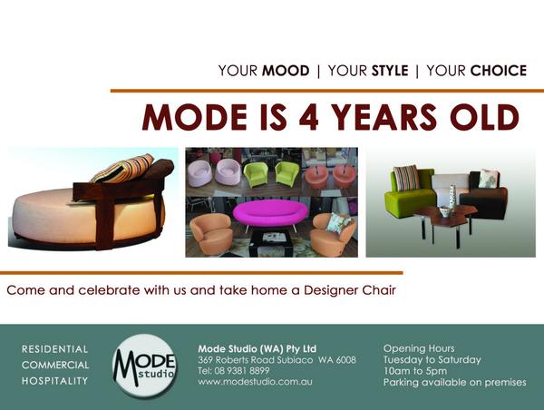 ModeStudioWA's tweet image. We opened our doors in WA on this day 4 years ago. Happy 4th Anniversary Mode Studio!