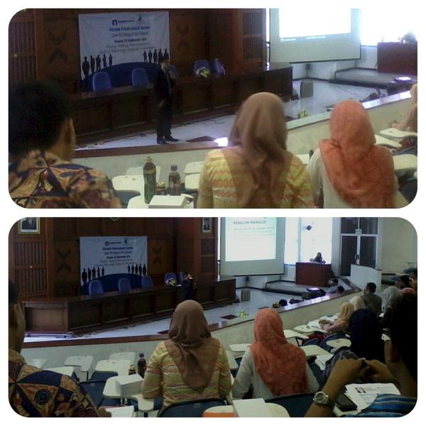 rendyfajrin's tweet photo. Career Professional Series at ITS Pascasarjana. Thank you for sharing @prasmul and @GarudaFood_ID http://t.co/xsE5m8p8h9