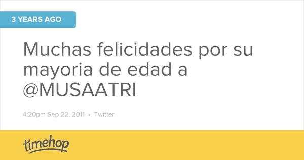 Albertoatri's tweet photo. Mi tweet de hace 3 años @MUSAATRI  http://t.co/gmYz0oJTg3 http://t.co/nXOtROEvEM