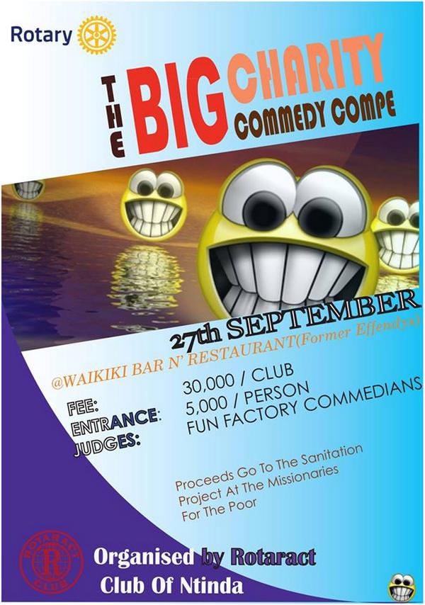 Rotaract Comedy Competition is on this Satarday 27th