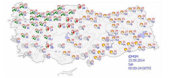 Soğuk hava ve yağmura karşı dikkat!
Bugün Marmara'da fırtına bekleniyor.