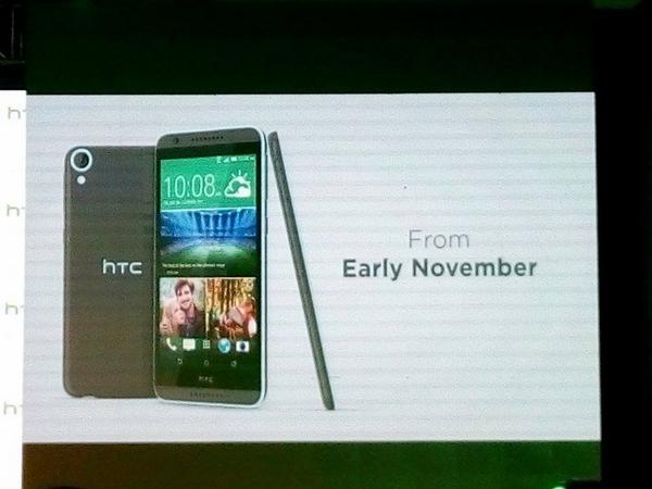gizbot's tweet photo. HTC Desire 820 to be available from early November #HTCevent #Desire820 @HTC_IN http://t.co/yY897ZHYA7