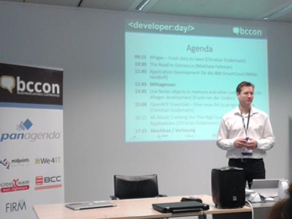 nheidloff's tweet image. Attending #bccon @stefan_sucker on stage