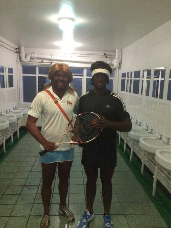 Stellenbosch University students with some Blackface. Classy as always