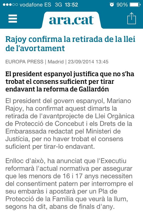 Les accions de la ciutadania van obtenint els seus fruïts. #LaLluitaContinua #GallardónDimisió