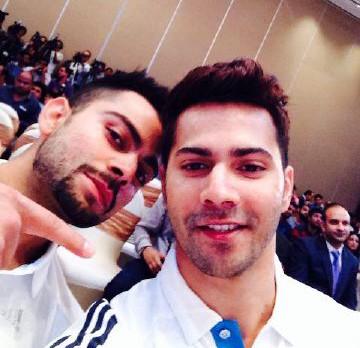 imVkohli's tweet photo. FC Goa jersey launched. New  venture. Exciting times. With FC Goa brand ambassador &amp; friend @Varun_dvn at the launch http://t.co/RMPL9G6vDT