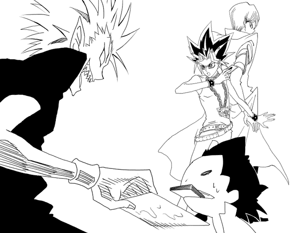 そしてオマケ。オマケというか完全にこっちが本命みたいな感じで、描くのときもヒル魔様最初に描いてたからね。ヒル魔様の隣にあるのは、ヒル魔様専用のカード入れとくやつです。そこから、ズルゥ……っとドローします。オレのターン!! 