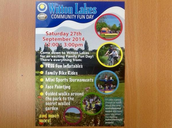 LakesideonWB's tweet photo. This Saturday 27th @ Witton Lakes Family Fun Day 12.00 - 3.00pm http://t.co/0J2ikuQPS8