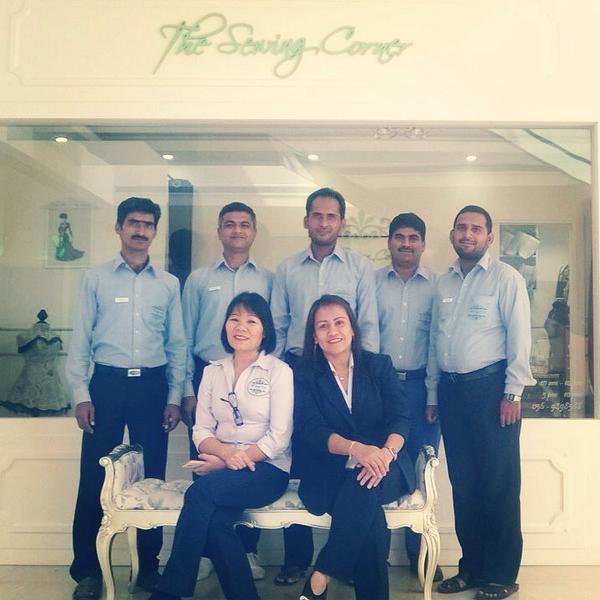 #thesewingcorner team at your service - efficient, elegant and committed to excellence !!