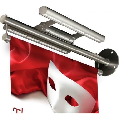 Op @Sign2Com2014 komend weekend ook onze vernieuwde INOX banierhouders met LED verlichting.