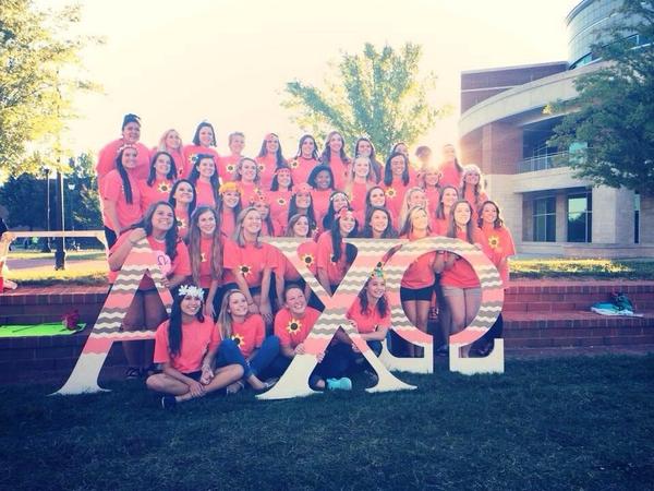 Welcome the new @MTSU_AXO PC'14! Shout out to all the alumni that helped out with bid day! #LITB 💚❤️