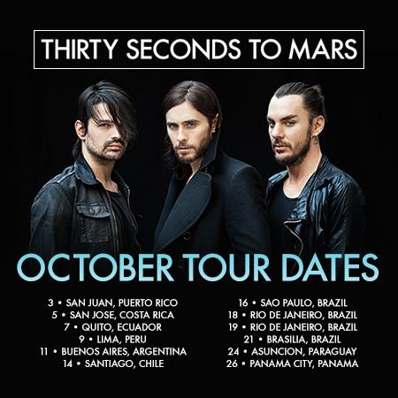JaredLeto's tweet photo. October is nearly here. COME JOIN THE MADNESS, SOUTH AMERICA!!! http://t.co/IUmbDQH6zM #MARSisComing http://t.co/KTIGrqar3R