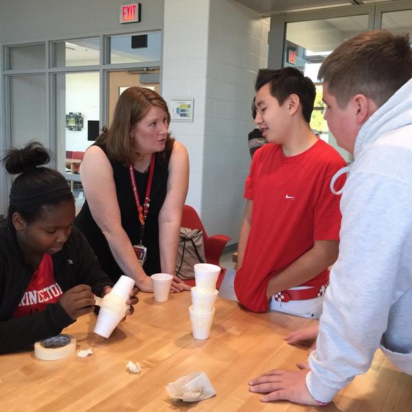 wsprankles's tweet image. Another great pic of the #STEM lesson on #WaterClocks by Ms Setters and Freshmen VIKINGS @STEMConnector
