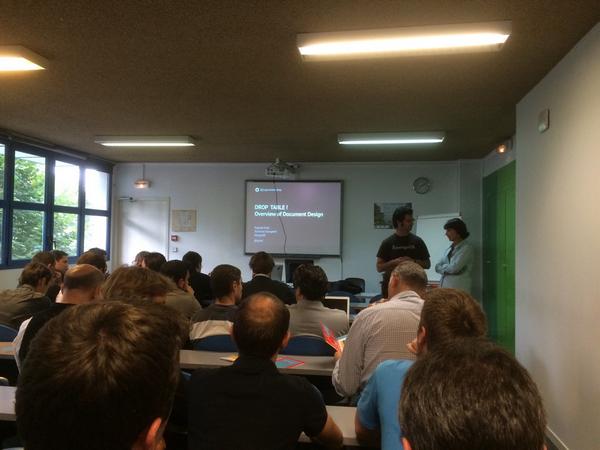 V_Kelleher's tweet image. At #DropTable a conference by @tgrall about #MongodDB #EPSI #Bordeaux
