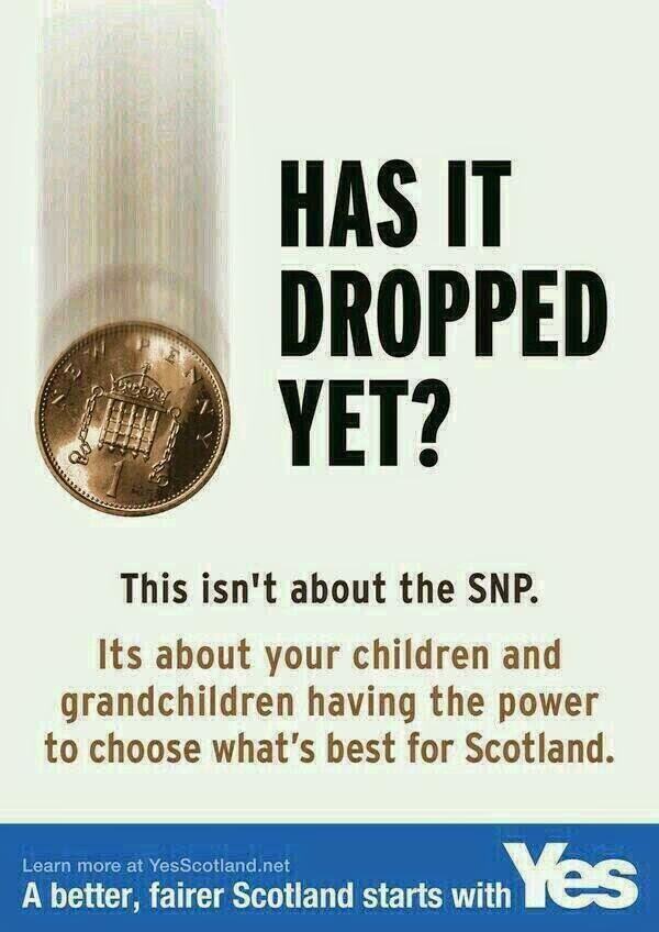 FreedmanLouis's tweet photo. Why didn't the penny drop with 55% of us #45 #Yesproudscot http://t.co/C7sHVfAaUL