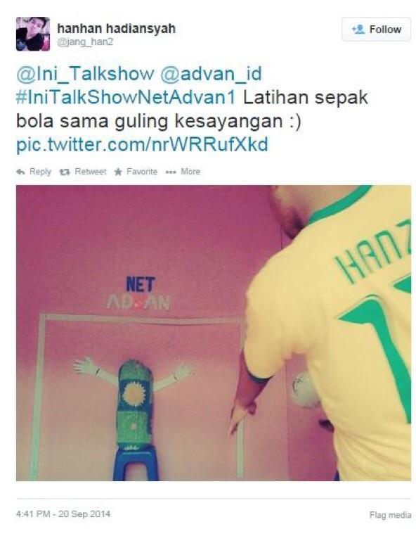netmedia_info's tweet photo. Selamat ya @jang_han2 menang #IniTalkshowNETAdvan1. Yang lain jangan lupa ikut #IniTalkshowNETadvan2 @advan_id ya http://t.co/hDEUcD5BxB