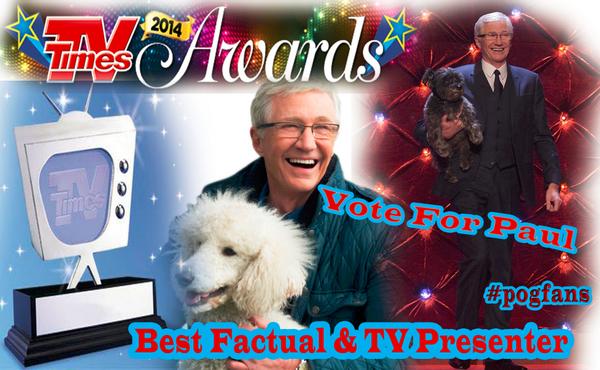 PaulOGrady_FC's tweet photo. Paul has been Nominated for Best Factual &amp; Presenter at this Years Awards. http://t.co/qZlqg2OjuS  #pogdogs #pogfans http://t.co/lQcIjacQcW