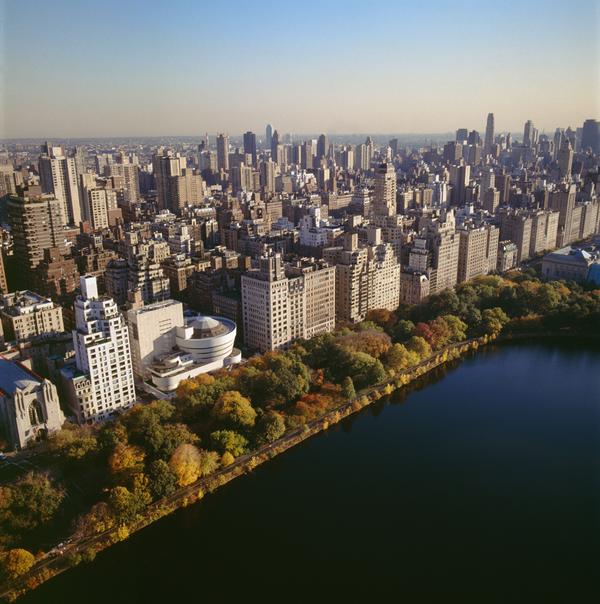 Guggenheim's tweet image. Happy first day of fall! We can't wait for the leaves to start turning across the street in Central Park. 🍂🍁