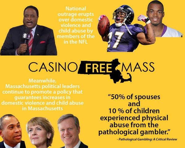 CasinoFreeMass's tweet image. Casinos will increase domestic violence and child abuse in Massachusetts.  Period.