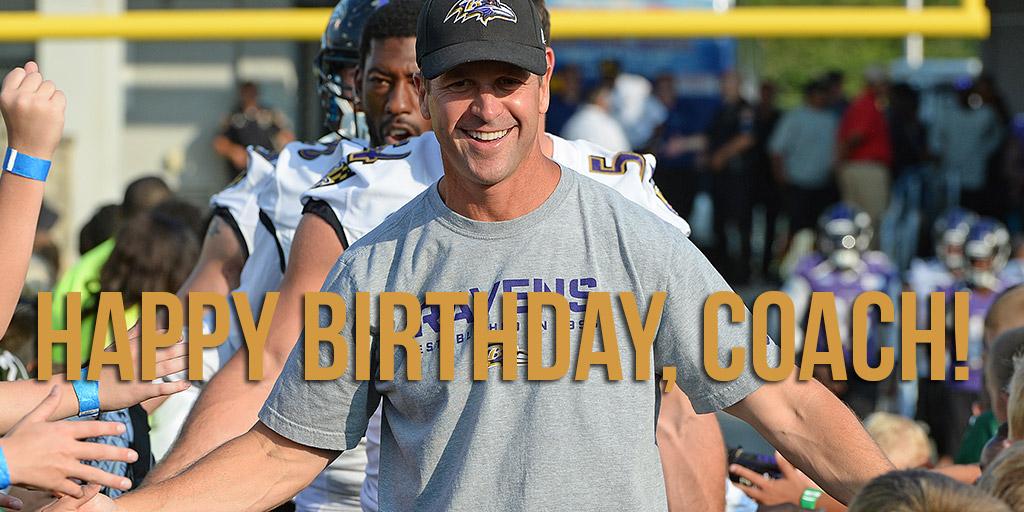   Happy Birthday, John Harbaugh! Does last Sundays win count as a gift? 