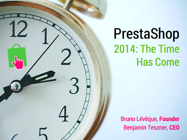 PrestaShop's tweet photo. .@BenjaminTeszner et @bruno42 présentent "L'Ecommerce 3.0" - The Time Has Come - #ECP14 #ecommerce #PrestaShop http://t.co/WNK0pTeJIN