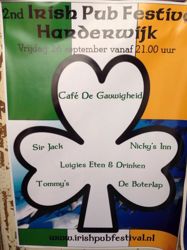 NickysInn's tweet photo. Aanstaande vrijdagavond Irish pub festival in Harderwijk. Vanaf 22.30 live@nickys'inn The Shannons. http://t.co/LAxY4iPiJ7