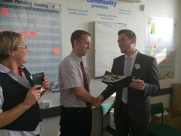 2952northampton's tweet photo. Awesome green and blue audits today on bakery and counters. Service with integrity. Well done Mike and Lorraine. http://t.co/QdlyP5Z5dM