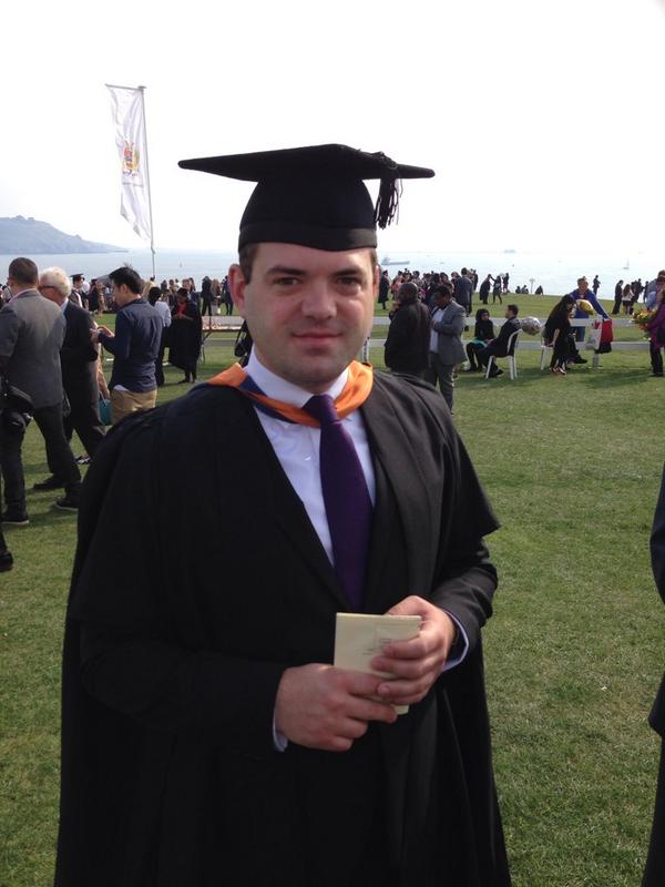 SvenUlbrich's tweet photo. Benjamin did it. Congrats! @PlymUni #PlymGrad http://t.co/4USB12Vx6F
