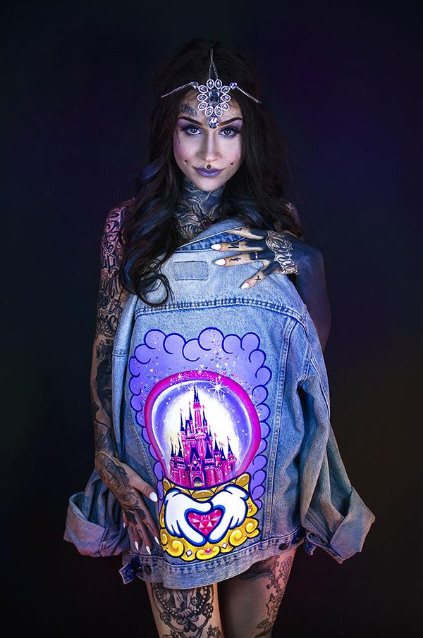 whodesignedit's tweet image. Gorgeous Hand-Painted Disney Jacket by Rachel Baldwin! bit.ly/1DwsGEq