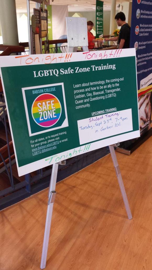 Tonight! Students can attend a SafeZone training 7-9pm in Gerber 101! Can't wait to see some new faces there!