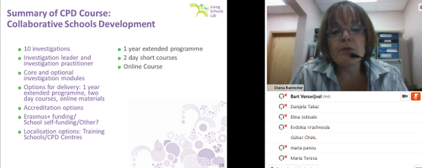 BartVerswijvel's tweet photo. @DianaBannister presents one of #lsl_eu project outcomes: CPD course on Collaborative Schools Development http://t.co/AC4QM4ROTJ