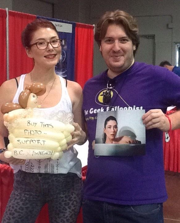 geekballoonist's tweet photo. the pic of @JewelStaite in the tub was taken to support @BCCampaign. We'll donate $1 for every like/share/retweet/fav http://t.co/SCSS0cV7X9