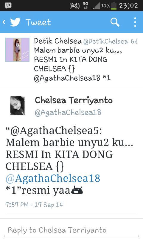 DetikChelsea's tweet photo. Dulu user pass diresmiin agathachelsea5 tapi sekarang jadi detik.. tapi udh diresmiin sama cecel ko @AgathaChelsea18 http://t.co/DJKaiPL56n