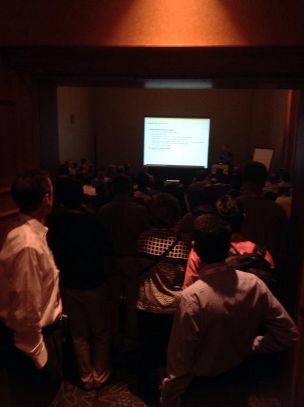ASUG_Ontario's tweet image. Standing-Room ONLY for @sap_gregwcislo session on "@SAPLumira SERVER on #BI41 Platform" at #SABOUC 2014. @ASUG_BI