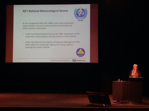 RichardWoodsNZ's tweet photo. Jacqui Bridges from @MetService addressing Australasian Natural Hazards Conference #cycloneLusi #AusNatHaz http://t.co/QxLjvJpcHl