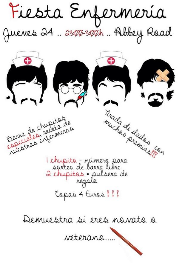 Go_Abbeyroad's tweet photo. Esta semana empiezan las NOVATADAS y los alumnos de enfermeria de 4º tienen preparada una CHUPITADA para vosotros http://t.co/5RumOhDE8S