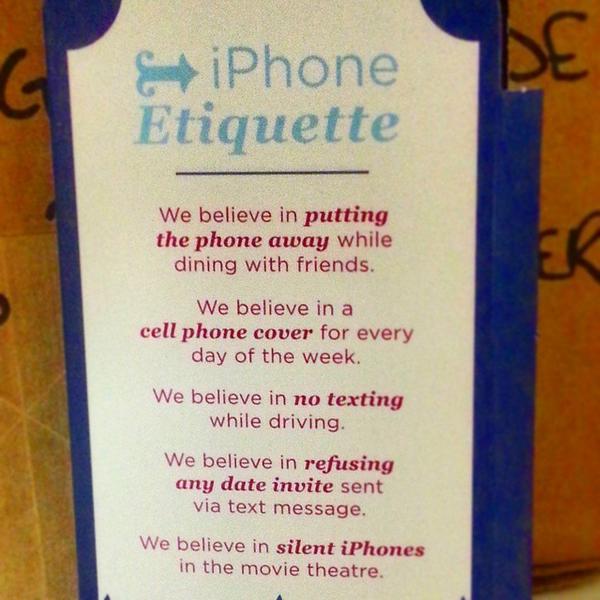outerlayer's tweet image. Oh, the things we find while tidying up.  How many of these do you follow?  #iphone #etiquette #outerlayer #Toron...