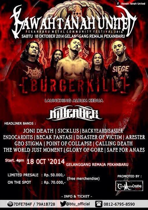 Reminder : <a href="/BTU_OFFICIAL/">BAWAHTANAHUNITED</a> Festival | 18 Oct 2014 | @burgerkill666 | Gelanggang Remaja Pekanbaru