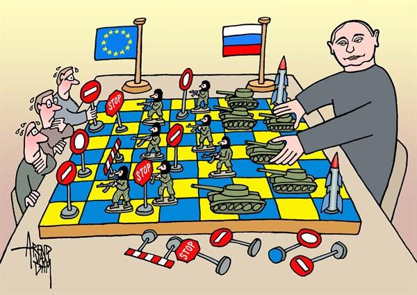 3rdReichStudies's tweet photo. #Political_Cartoons—Chess #Putin   Europe, by Arend van Dam (Amsterdam)—Crises in #Ukraine—483 http://t.co/fxEm3sdTyE
