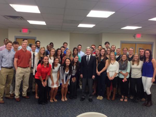 RockhurstU's tweet photo. We just wrapped up an amazing lunch with Dr. Emmert, @NCAA president. Hear him tonight http://t.co/vS0CZq9W4v http://t.co/Z50t8WZSVs