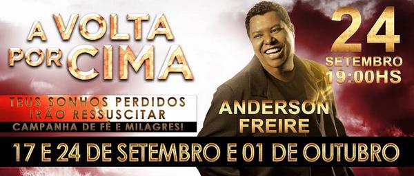 Congresso_CIM's tweet photo. Imperdível! Amanhã tem campanha #AVoltaPorCima na Cidade do Fogo com @andersonfreire. Você é o nosso convidado! http://t.co/v9rLbVa6k5